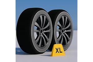 CARALL 2 piezas de calcetines de nieve homologados EN 16662-1, Color Negro, Tamaño XL, Cadenas de nieve textiles (Negro, XL)