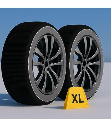 Accessoire Hiver Chaussettes à Neige Pour Pneus 215/55 R17 - Antidérapantes Et Réutilisables Voiture SUV