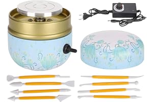 SORANDY Máquina de Rueda de Cerámica Mini Máquina Formadora de Cerámica Rueda de Cerámica Eléctrica Equipo para Manualidades de Arcilla de Cerámica Hecho a Mano para Niños/Principiantes/Profesionales(yo)