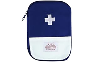 WishLotus Travel Mini First Aid Pouch, Portable Mini First Aid Kit Storage Bag for Medicine Boxes Medical Kits Empty Bag for Sports Camping Hiking Outdoor Activities Emergency (Blue)