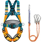 CISSIYOG Safety Harness Work at Height with Laces Load 140kg | Safety Fall Protection Harness with 2 Large Buckles and 2 x 2