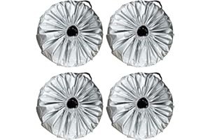 Hsthe Sea Lot de 4 sacs pour pneus Argenté 65 x 37 cm