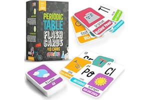 Merka Periodic Table of Elements for Kids - 118 Flash Cards for Learning Science and Chemistry - Engaging Educational Flashcards