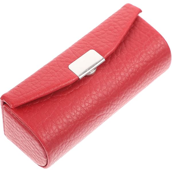 Lippenstift-Etui Schlüsselanhänger – Kleines PU-Leder-Etui Für Lippenstift & Lipgloss, Wasserdicht, 9x3 Cm, 5 Farben