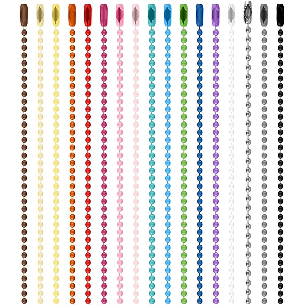 200 Pezzi Catene A Sfere Metalliche Per Fai Da Te, Gioielli, Portachiavi - Lunghezza 120mm, Sfera 2.4mm