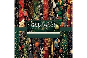 MTBRICEY 24 Sheets Christmas Pattern Paper 12 Designs Xmas Themed Card Stock Pad 6”X 6”Festival Decorative Craft Paper Scrapbook Specialty Papers Scrapbooking Supplies Kit Pack for DIY Card Making Scrapbook