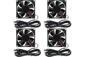 DORHEA 4 STÜCKE 80mm Lüfter 8025 Fan Lüfter 80x80x25 mm DC 5V 80x25 mm bürstenloser Lüfter, kugelgelagerter 80mm 25mm Lüfter Ersatzlüfter zum Kühlen von DIY-PC-Gehäuselüftern – USB