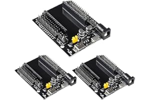 DORHEA 3Pcs ESP32 Development Board GPIO Breakout Board 30Pin Type-C Micro USB Dual Interface ESP32 Shield 30P Ultra-Low Power Dual Core ESP32-DevKitC-32 ESP-WROOM-32 ESP-32 ESP-32S Expansion Board