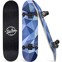 Skateboard Cruiser Completo 68.6 Cm - 7 Strati Acero Canadese, Ruote 78A, Cuscinetti ABEC-7, Per Adulti E Ragazzi