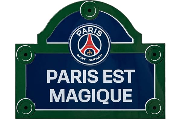 PSG Plaque de Rue Collection Officielle Paris Saint Germain - Football Ligue 1 - Taille 25 x 20 cm