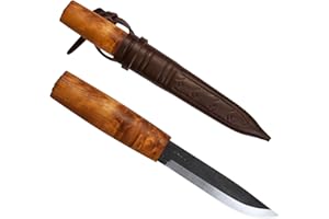 Helle Norway Coltello Luminoso in Acciaio al Carbonio a Tre Strati, Modello Viking, Acciaio al Carbonio, 22 cm