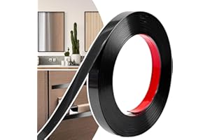 JSIWOTH Moulure Décorative Autoadhésive Flexible – 20mm x 12M Baguette de Finition pour Portes, Fenêtres, Miroirs, Murs, Plafonds, Sols, Armoires, Carreaux et Bordures