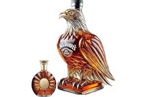 HUVQIANU Eagle Whiskey Dekanter, Glas-Tierstatue, Flasche, 8 x 13 cm, exquisiter -Schnapsbehälter, einzigartige lustige Heimdekoration, perfekt für Urlaub, Familien, Liebhaber