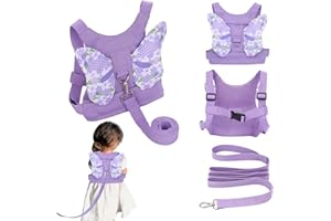 RJFUJP Baby Reins, Toddler Reins for Walking 1-3 Years, Purple Toddler Reins, Adjustable Toddler Harness for Toddlers Girls and Boys