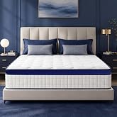 L'AGRATY Mattress 140 x 200 cm (25 cm Height) 7 Zone Pocket Sprung Orthopaedic Mattress with Comfort Memory Foam Layer, Mediu