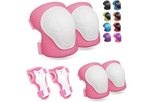 CKE Knee Pads for Kids Knee pads and Elbow Pads Toddler Protective Gear Set Kids Elbow Pads and Knee Pads for Girls Boys with Wrist Guards 3 in 1 for Skating Cycling Bike Rollerblading Scooter