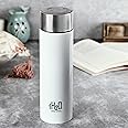 CELLO H2O Stainless Steel Water Bottle | Leak proof & break-proof | Lid is sealed by a silicone ring | Best Usage for Office/School/College/Gym/Picnic/Home/Fridge |1 litre | White