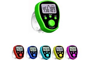 KERALI Digital Tasbeeh-räknare, Elektronisk Tasbeeh-fingerräknare, Tasbih-räknare med LED-ljus, Tasbeeh-räknare med låsfunktion, Batteridriven fingerräknare för hem, utomhus, resor