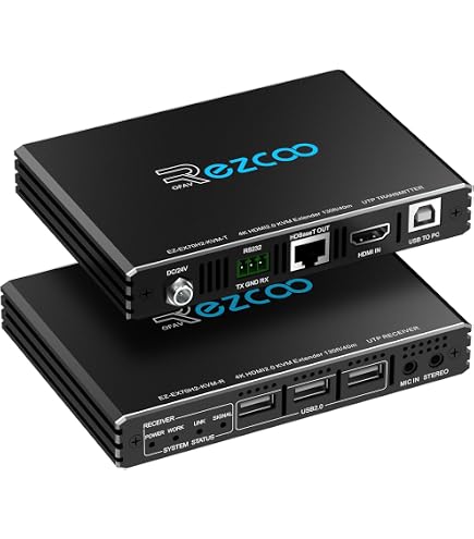 Extendeur KVM HDMI 4K Sur Réseau Jusqu'à 120m - Transmission USB, 4K60Hz, Pour Salles De Contrôle, Éducation