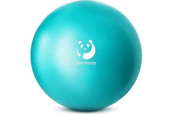 Slim Panda Ballon Pilates Petite,23 cm Anti-Slip Ballon de Gymnastique avec Paille de Gonflage,Soft Yoga Ball Équilibre pour Seniors Thérapie,Fitness,Entraînement à l'équilibre