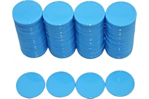 Smartdealspro Lot de 100 jetons de Poker en Plastique Opaques avec boîte de Rangement 1"