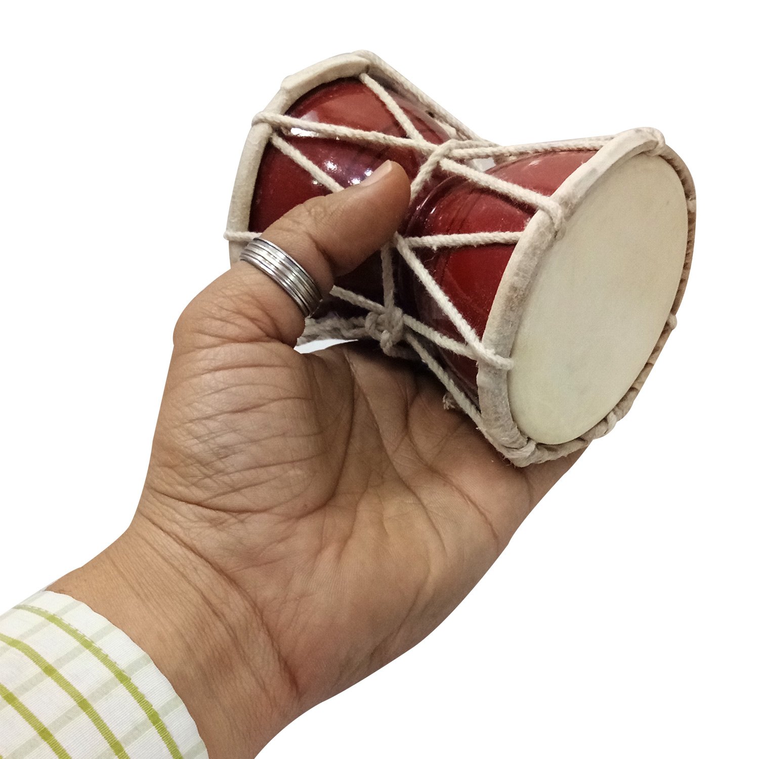 India Meets India Religious & Traditional Handmade Decorated Lord Shiva 4 Inch Damroo (Multicolor) - Image 3