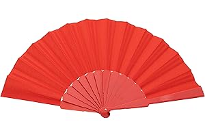 Colours & Beauty rote Frauenfächer aus Plastik | Hochzeitsfächer | Hochzeitsfan | Hochzeitsgeschenke | Personalisierte Hochzeitsfächer | Japanische Fächer | Zeremoniefächer