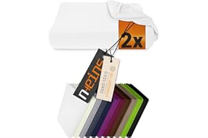 ‎NPLUSEINS npluseins Fitted Covers For Health Pillows In The Size S-XL, Pack of 2 In 5 Colours, Neck Support Pillows Made of Viscose or Cold Foam