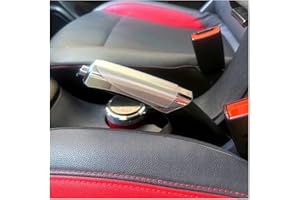 JNNJ Cubierta Del Freno De Mano, Universal Protector Freno De Mano, Estilo del Coche Freno de Mano Cubierta Protectora de la Cubierta Decoración, Funda Protectora Coche Interior Accesorios（Plata）