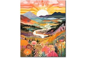 YALKIN Malen Nach Zahlen Erwachsene, Paint by Numbers Malen Nach Zahlen, DIY Landschaft mit Pinseln und Acrylfarben Handgemalt Ölgemälde Leinwand für Home Decor, Ohne Rahmen (40x50cm)