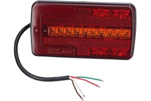 SAMETRUCK LED Heckleuchte Neon dynamischer Blinker Rückleuchte 12V 24V links rechts PKW LKW Anhänger (Heckleuchte LED Neon rechts links dynamischer Blinker 12/24V 150x80x26mm)