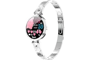 findtime Rosegold Damen Smartwatch Herzfrequenz Blutdruck Schrittzähler Kalorienverbrauch Diamant Schmuck Stylische Armbanduhr Design Elegant