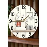 Kututr Kitchen Style &ndash; Mutfak Temalı Mdf Duvar Saati | Sessiz Mekanizma 3D G&ouml;r&uuml;n&uuml;ml&uuml; Sdw230,Sdw230 33 X
