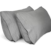 Lirex 2-Pack Pillow Covers 1800 Thread Count, Soft Brushed Microfiber, Breathable Wrinkle Free and Machine Washable (50x70cm,
