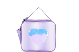 Greatideal Isolierte Lunchbag für Kinder, Portable Rainbow Glitter Lunch Bag mit Doppelreißverschlüssen, wasserabweisendes Material, perfekt für Schule, Kindergarten, Kindertagesstätte, Picknick