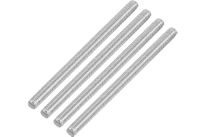 QUARKZMAN 4 st hel gängad stång, M5 x 80 mm rostfritt stål 304 dubbar stång höger gänga M5-0,8 brösttråd för montering av möb