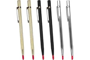 SHUIYUE 6 Pcs Pointe A Tracer, Pointe à Tracer En Carbure, Stylo De Scriber, Stylos à Tracer En Carbure De TungstèNe, Stylo à Graver Pointe A Tracer Pour Plaque En CéRamique/MéTal/Verre