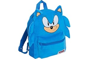 Sonic The Hedgehog Sac à dos 3D en peluche officiel Enfants Garçons Filles Sega École Livre Déjeuner Sport Voyage Sac à dos
