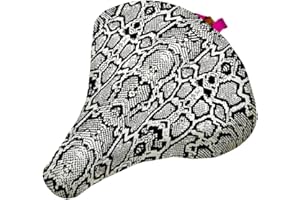 ‎LIIX Liix Sattelbezug Schlange - wasserdichtes Material, mit Diebstahlschutz und Polster - Tiermuster