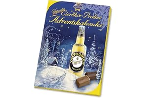 VERPOORTEN-PRALINÉS RCP Verpoorten Adventskalender Wintertraum, Eierlikör-Pralinés, Vollmilch- und Zartbitter-Schokolade, Flüssige Füllung, Alkoholhaltig, Ideales Weihnachtspräsent, 240 g