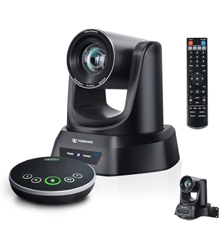 TONGVEO 4K AI PTZ Camera with Auto Tracking and 20X Optical Zoom