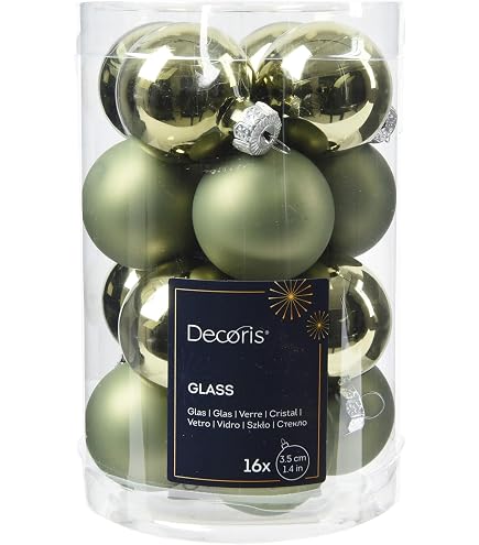 Christmas Concepts® Confezione da 25-25 mm di palline di albero di Natale mini - palline decorate lucide, opache e glitter