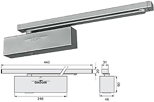 BHGYTEC Groom fermetures - Ferme-porte gr 400 - Finition.Argent -