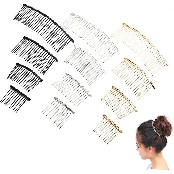 5 Metall-Haarkämme Zum Stecken – 20 Zähne, Silber, Für Hochzeit, Party & Elegante Frisuren