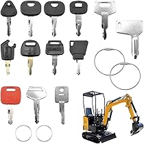 Set 18 Pezzi Chiavi Di Accensione Per Escavatori E Macchine Edili - Kit Ricambio Universale