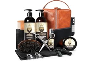 Toys4boys Kit Soin Barbe Homme - Pleine Taille Kit Barbe Homme - Coffret Barbe Homme Complet - Entretien Barbe Homme Naturels - Produit Barbe Homme de Haute Qualité - Idéal comme Cadeau Homme