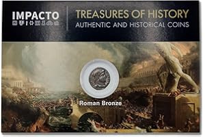 IMPACTO COLECCIONABLES | Véritable Pièce Ancienne de l’Empire Romain | Pièce Originale de Constantin Ier Le Grand, Le Premier Empereur Chrétien | Certificat d’Authenticité Inclus