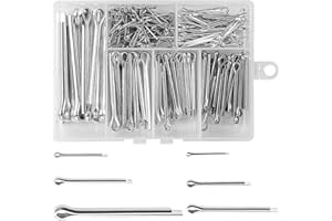 ANBOO 230 Pièces Goupilles Fendues en Acier Inoxydable, Goupille de Verrouillage pour Voiture, Mécanique, Camping-Car - Kit avec Boîte de Rangement, 6 Tailles (M1 M2 M2.5 M3 M4 M5)