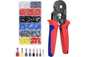 Behiruch Crimping Pliers Wire End Ferrules Set for 0.25-10 mm² with 1300 Pieces Ferrules, Crimping Pliers, Wire End Ferrules Set, Wago Clamps, Shelly Gen4