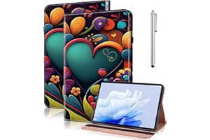 TUOLISG Hülle für Samsung Galaxy Tab A 10,1 T510/T515 2019 mit Stylus,Ultra PU Leder Schutzhülle Wallet Cover Case mit Standfunktion für Samsung Galaxy Tab A 10.1 Zoll 2019 Tablet -Aquarell
